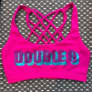 Pink Double O Rhinestone Sports Bra